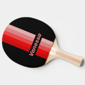 Crimson Fade Pin Striped with Name 卓球ラケット (横)