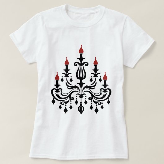 "Crimson Flame Chandelier" Tシャツ (デザイン正面)