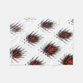 Crimson Flameburst Fleece Blanket フリースブランケット (正面(横))