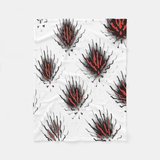 Crimson Flameburst Fleece Blanket フリースブランケット (正面)