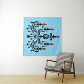 "Crimson Flames & Gothic Grace" タペストリー (インサイチュ(横))