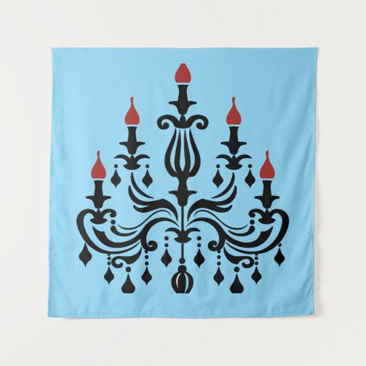 "Crimson Flames & Gothic Grace" タペストリー (正面)