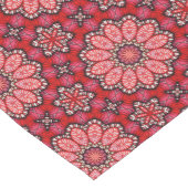 Crimson Floral Tile Pattern in Rich Red Geometric  ミディアムテーブルランナー (コーナー)