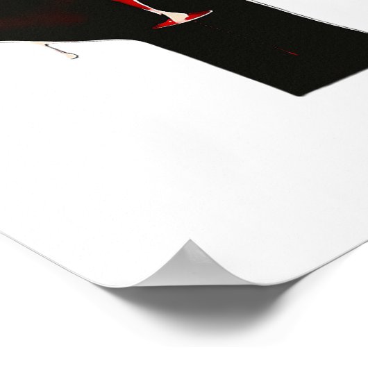 Crimson Flow – Graphic Hand Expression ポスター (角)