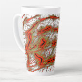 Crimson Flowline Latte Mug カフェラテマグ (左アングル)