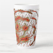 Crimson Flowline Latte Mug カフェラテマグ (正面)