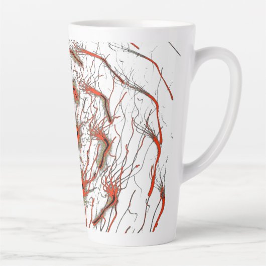 Crimson Flowline Latte Mug カフェラテマグ (右)