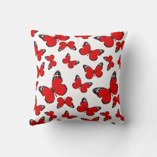 Crimson Flutter Pillow クッション (裏面)