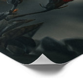 🌹 Crimson Glow in the Dusk ✨ ポスター (角)