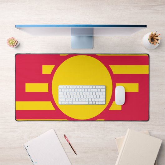 Crimson & Gold Emblem Circle Desk Mat – Customize デスクマット (オフィス1)