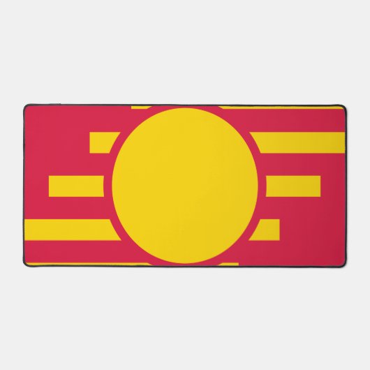 Crimson & Gold Emblem Circle Desk Mat – Customize デスクマット (正面)