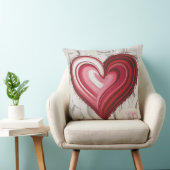 Crimson Heart Abstract Brushstroke  クッション (椅子)