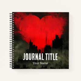 Crimson Heart Journal — Custom Name & Title ノートブック
