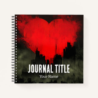 Crimson Heart Journal — Custom Name & Title ノートブック