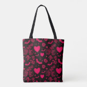 Crimson Hearts & Bats Tote  トートバッグ (裏面)