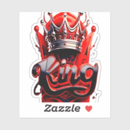 Crimson King Silver Crown - Urban Streetwear Editi シール