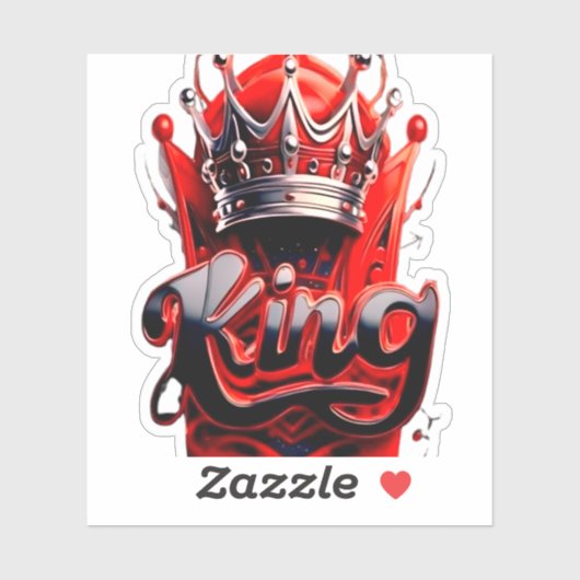 Crimson King Silver Crown - Urban Streetwear Editi シール (シート)