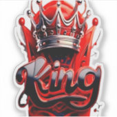 Crimson King Silver Crown - Urban Streetwear Editi シール (正面)