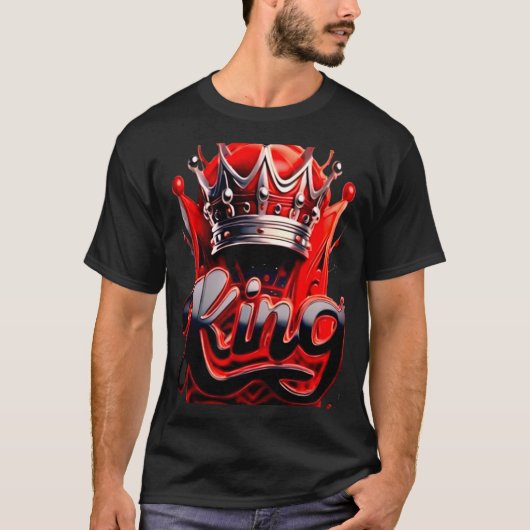 Crimson King Silver Crown - Urban Streetwear Editi Tシャツ (正面)