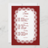 Crimson Lace Bachelorette Party Invitation 招待状 (裏面)