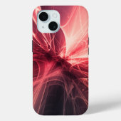 Crimson Lightwave Fractal Art Case-Mate iPhoneケース (裏面)