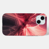 Crimson Lightwave Fractal Art Case-Mate iPhoneケース (裏面 (横))