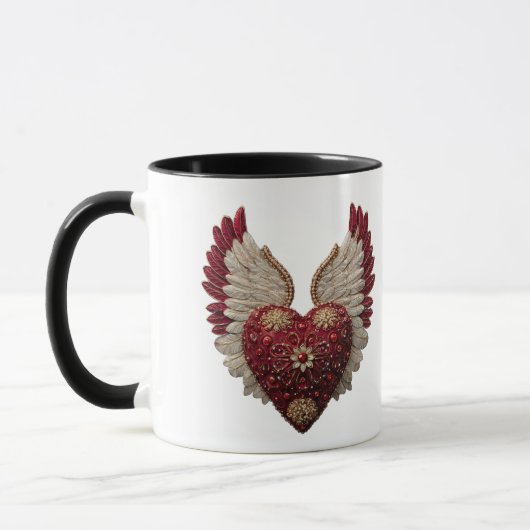 "Crimson Love Wings" マグカップ (左)