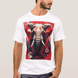 Crimson Majesty Elephant T-Shirt Tシャツ