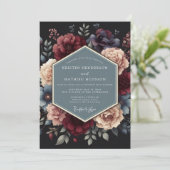Crimson Midnight Flora Wedding 招待状 (スタンド正面)