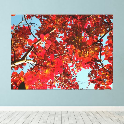 Crimson Myrtle #1 キャンバスプリント (インサイチュ (ウッドフロア))