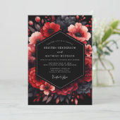 Crimson Nocturnal Bloom Wedding 招待状 (スタンド正面)