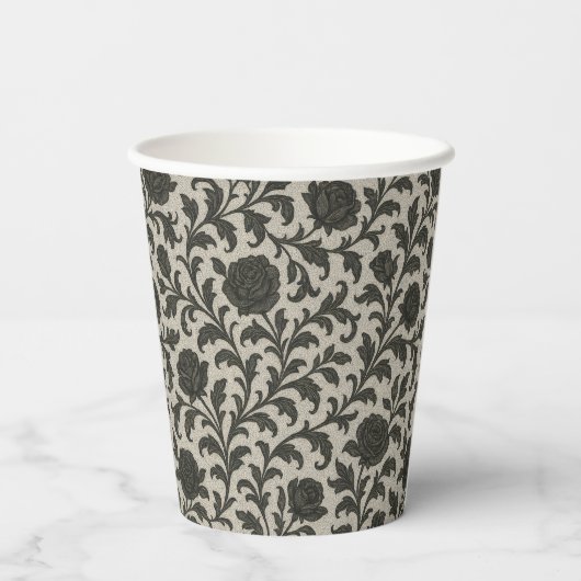 Crimson Nocturne Bloom Victorian  紙コップ (裏面)