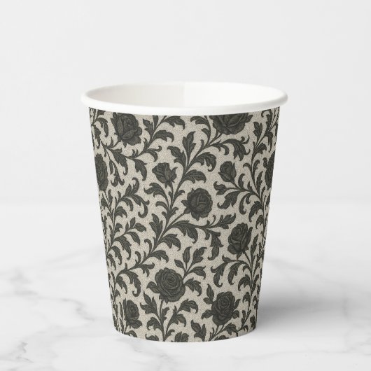 Crimson Nocturne Bloom Victorian  紙コップ (左)