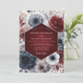 Crimson Nocturne Bloom Wedding 招待状 (スタンド正面)