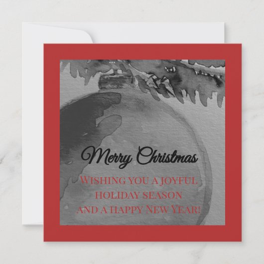 Crimson Ornament Christmas – Elegant Holiday Card シーズンカード (正面)