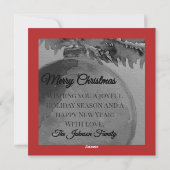Crimson Ornament Christmas – Elegant Holiday Card シーズンカード (裏面)