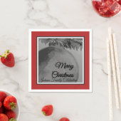 Crimson Ornament Christmas – Holiday  スタンダードカクテルナプキン (インサイチュ)