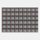 Crimson Ornament Wrapping Paper Sheets Set of 3 ラッピングペーパーシート (正面3)