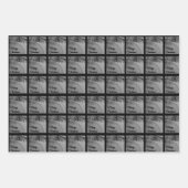 Crimson Ornament Wrapping Paper Sheets Set of 3 ラッピングペーパーシート (正面2)