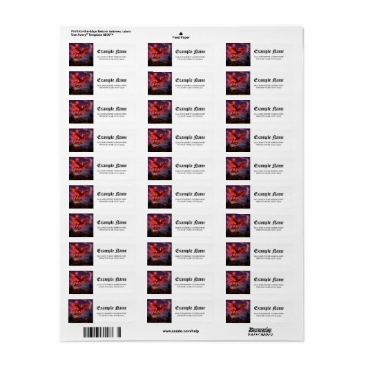 Crimson Phoenix of the Moonlit Tide.  ラベル (フルシート)