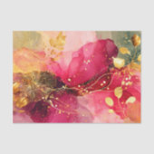 Crimson & Pink Alcohol Ink + Gold EA4L Decoupage 薄葉紙 (正面)