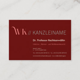 Crimson Pink and Cool 名刺