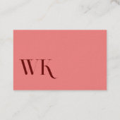 Crimson Pink and Cool 名刺 (裏面)