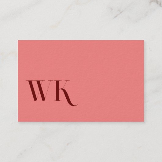 Crimson Pink and Cool 名刺 (裏面)