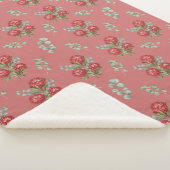 Crimson Protea Bouquet Watercolor シェルパブランケット (3/4)