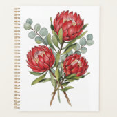 Crimson Protea Bouquet Watercolor プランナー手帳 (正面)