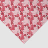 Crimson Red and Blush Pink Hearts and Roses  薄葉紙 (詳細)