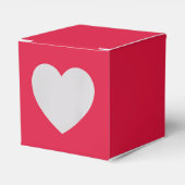 Crimson Red Favor Boxes – Heart 2x2x2 Style フェイバーボックス (正面サイド)