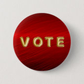 Crimson Red Metallic Graphic Vote 缶バッジ (正面)