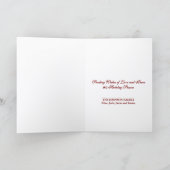 Crimson Red Vintage Ornament Christmas シーズンカード (内部)